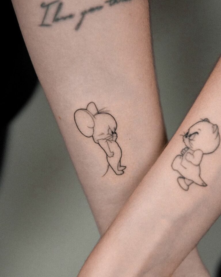 Cute Tom And Jerry Tattoo Ideas