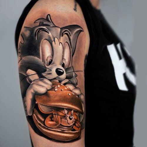 Cute Tom And Jerry Tattoo Ideas