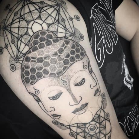 Sacred Geometry tattoo on arm