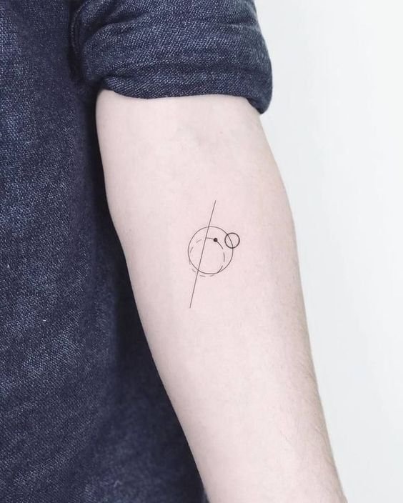 Geometric shape tattoo ideas with circle