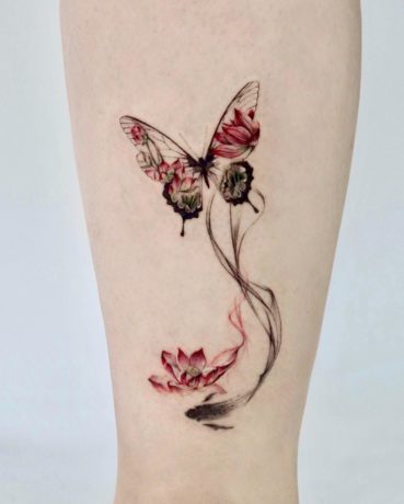 color butterfly tattoo