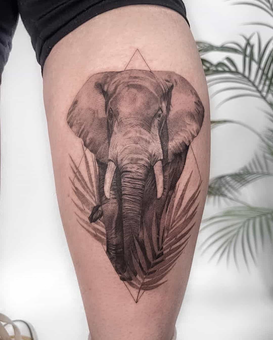 big tattoo elephant