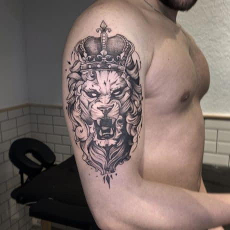 lion king tattoo on arm