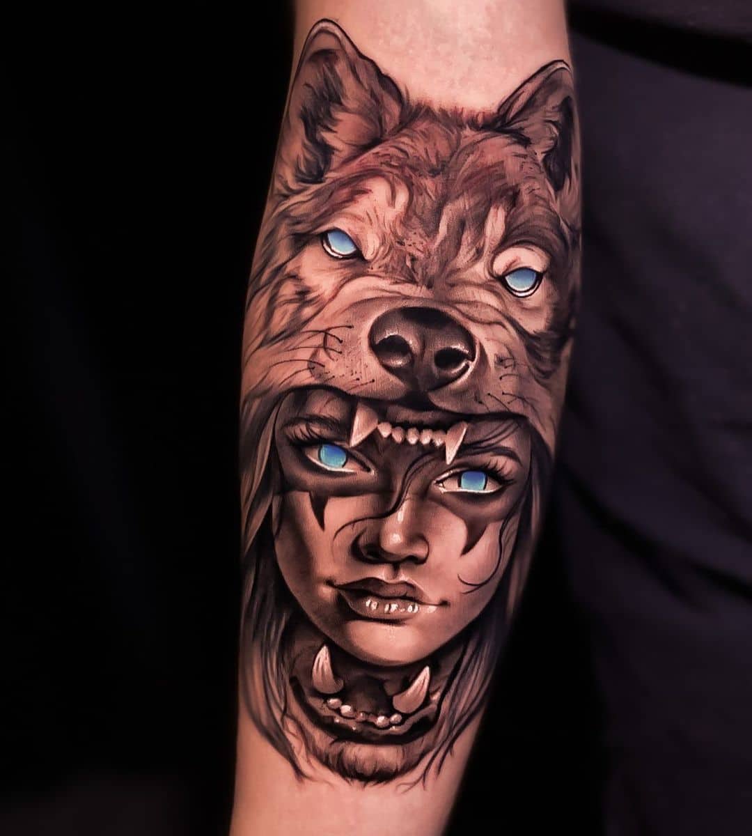 headress-american-wolf-tattoo