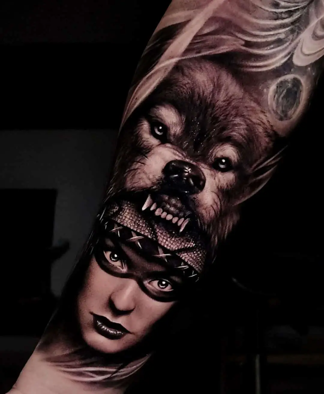 headess wolf tattoo