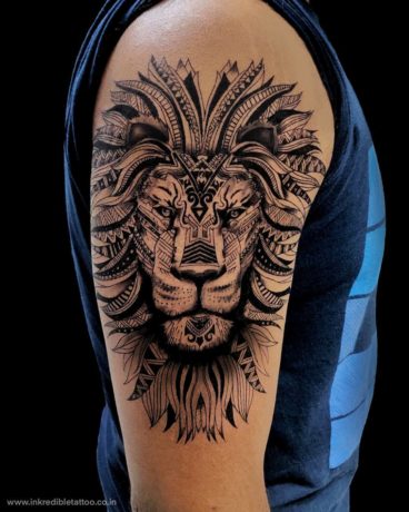 lion tribal tattoo