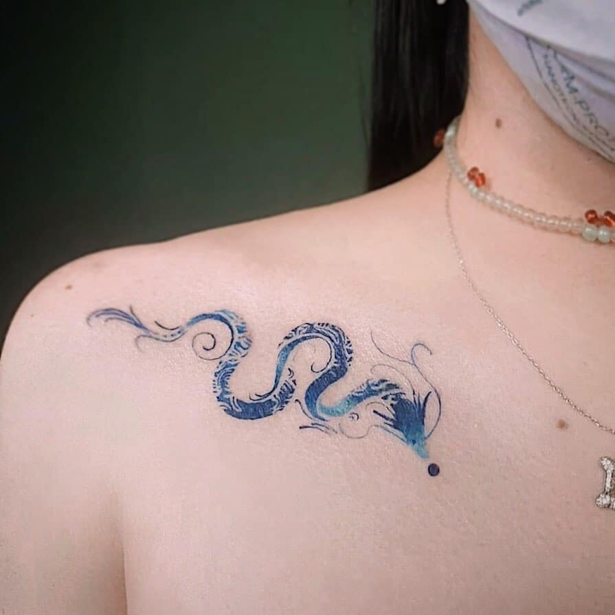 colored dragon tattoo 