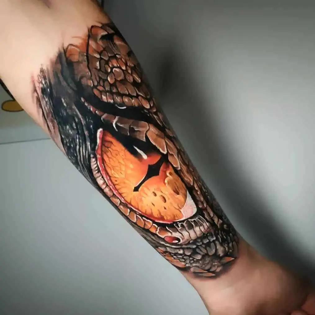 Dragon eye tattoo