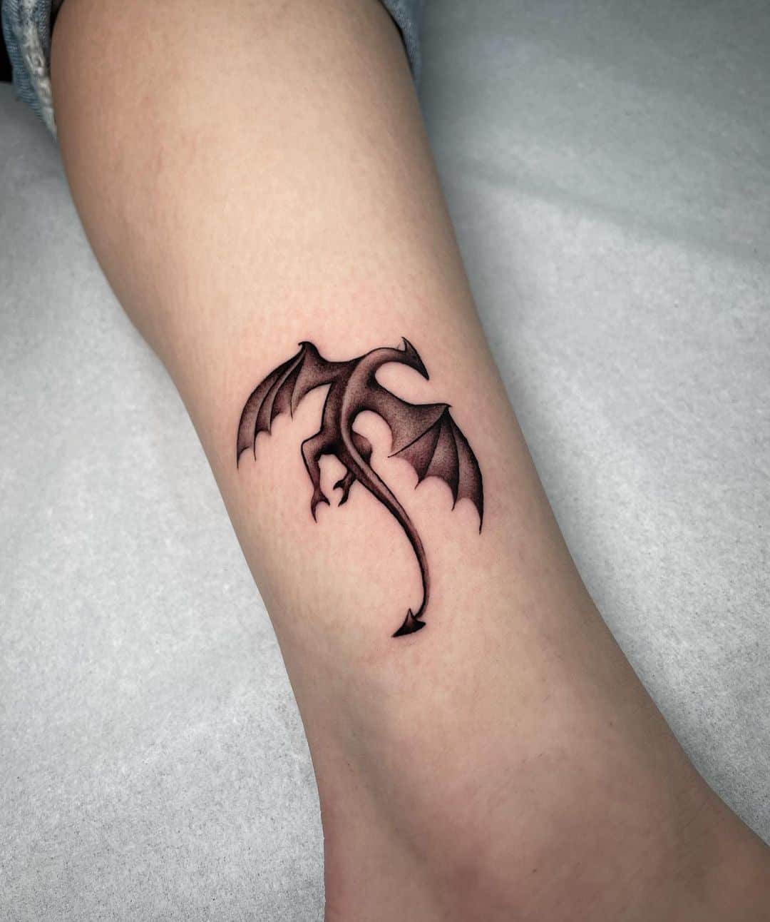 leg dragon tattoo 