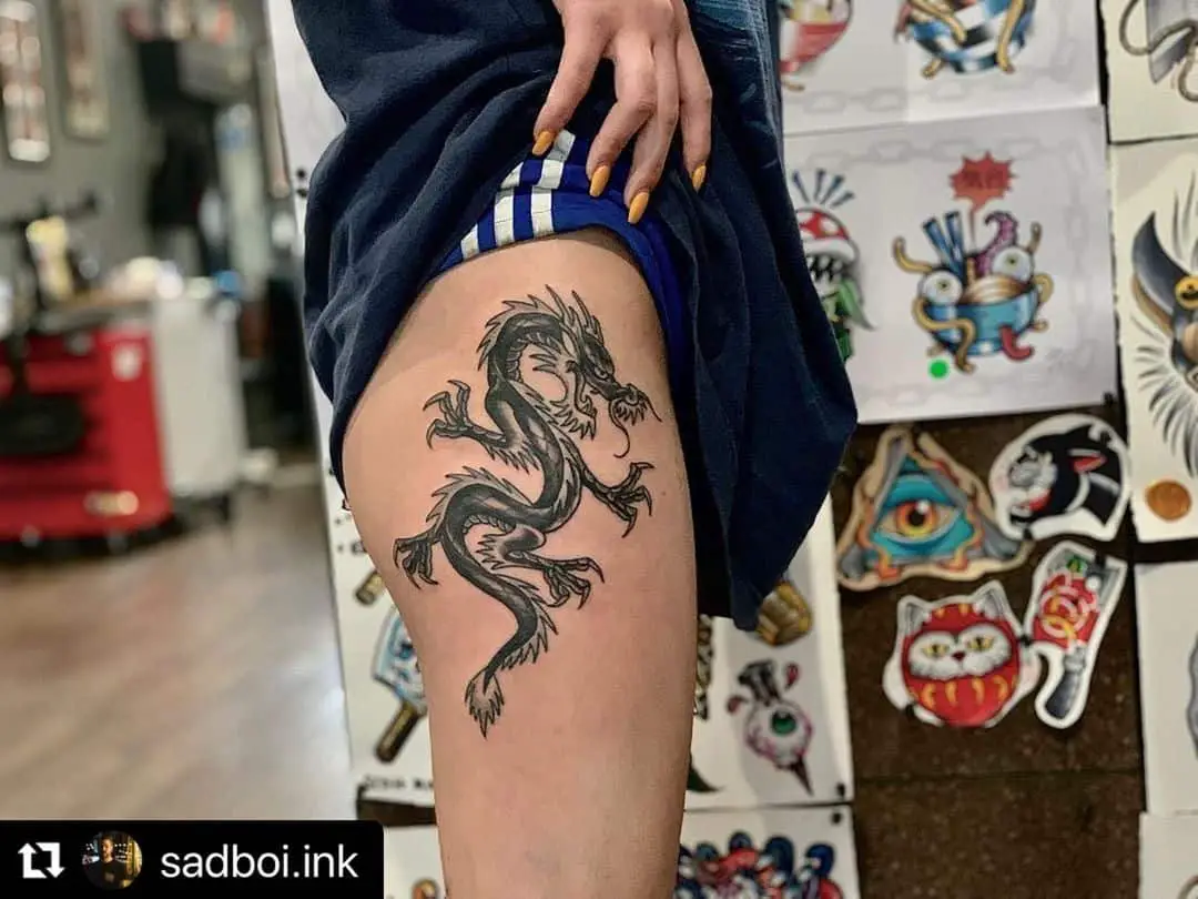 yinyang dragon tattoo