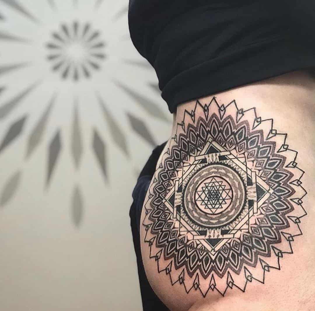 mandala geometric tattoo