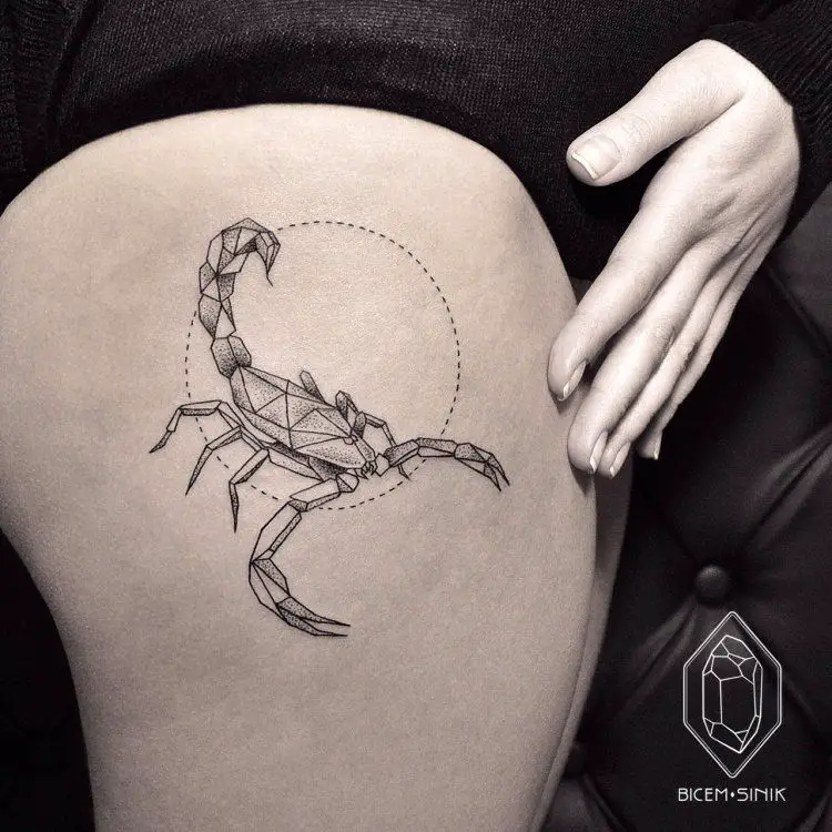 scorpion dot tattoo
