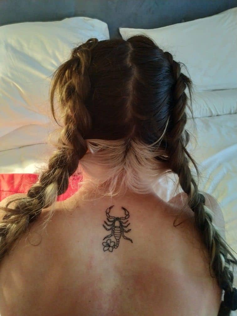 Scorpion Flower Tattoo