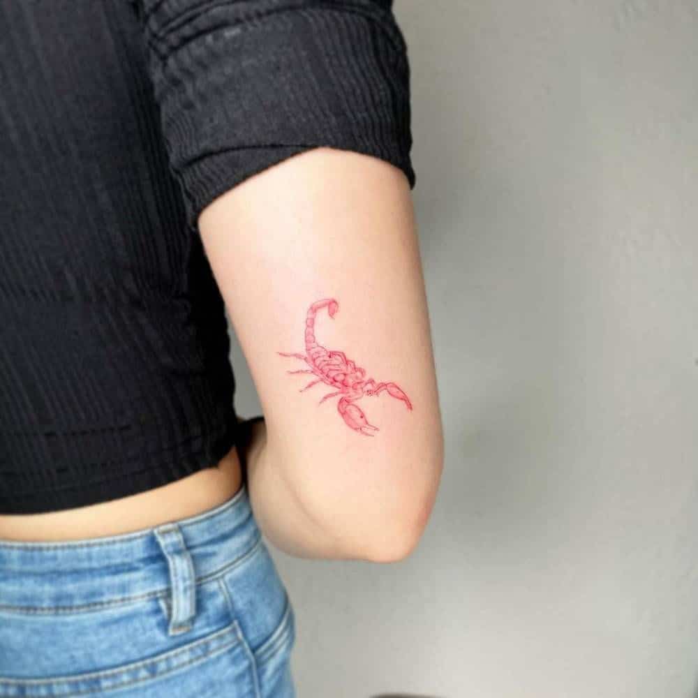 scorpion red tattoo