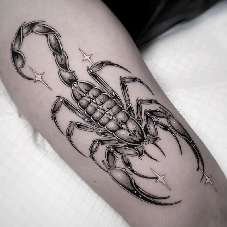 scorpion tattoo on forearm