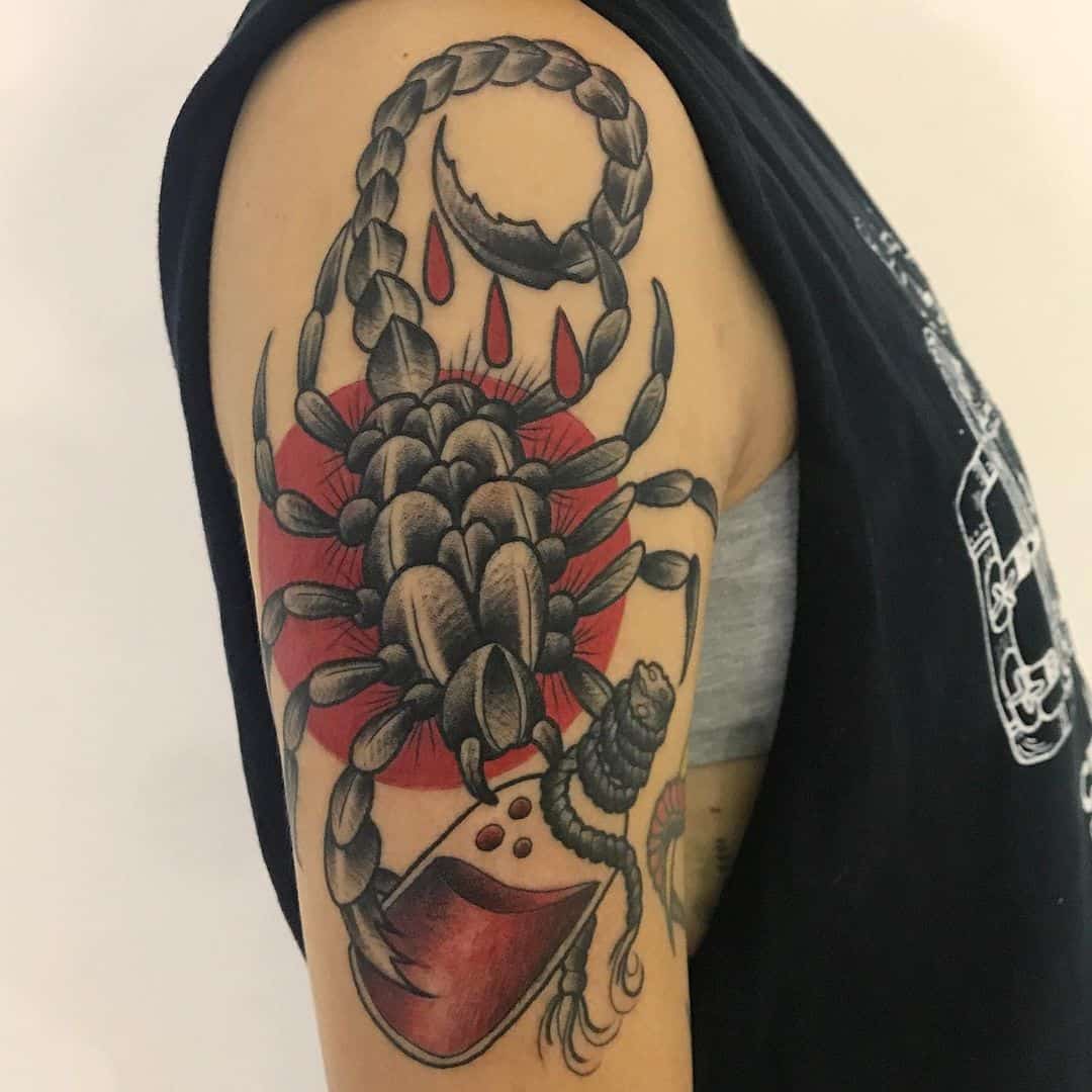scorpion tattoo on arm
