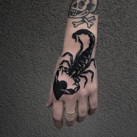 tatoo hand tattoo scorpion