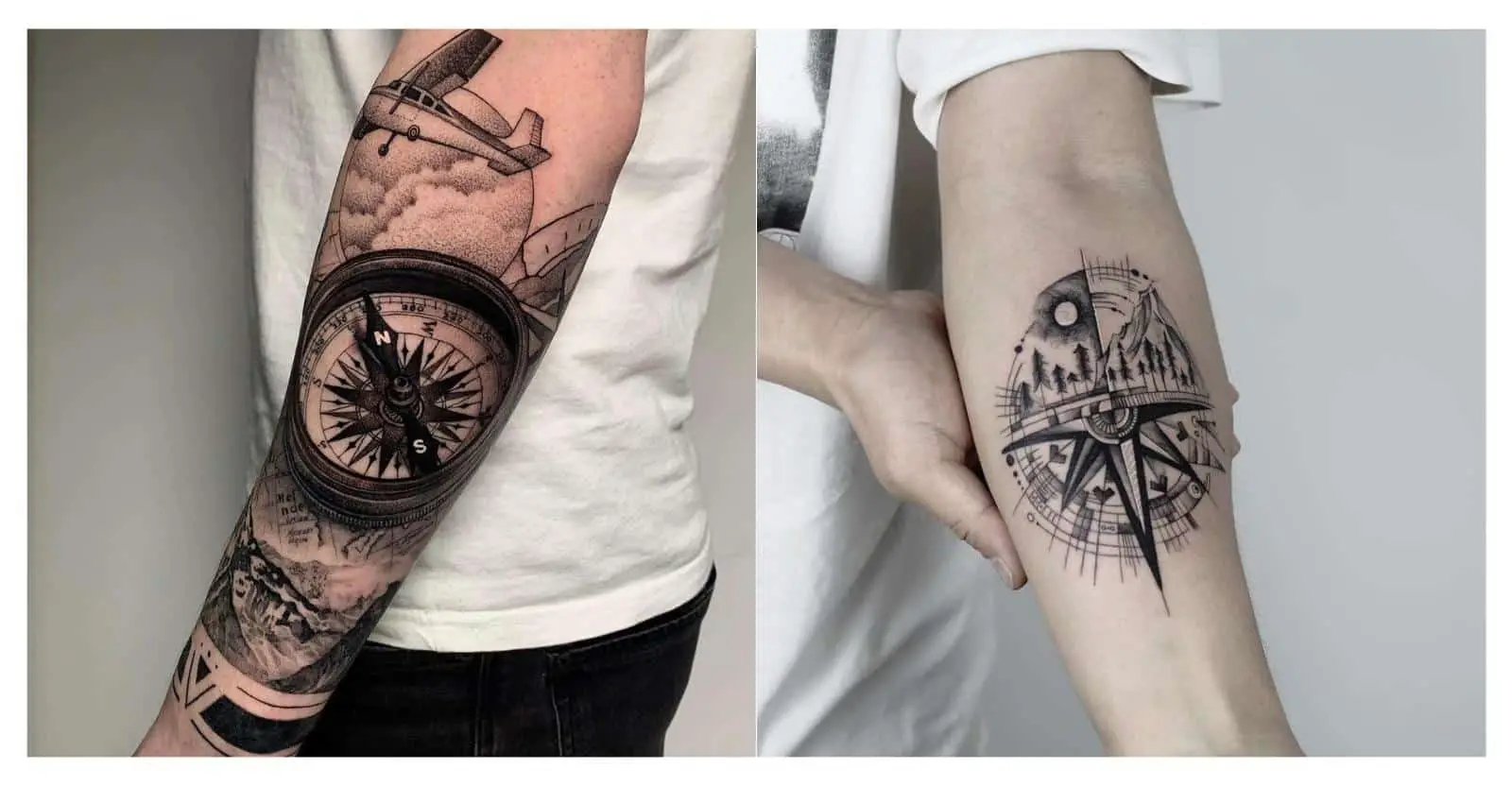 Compass Tattoo - Black Poison Tattoos
