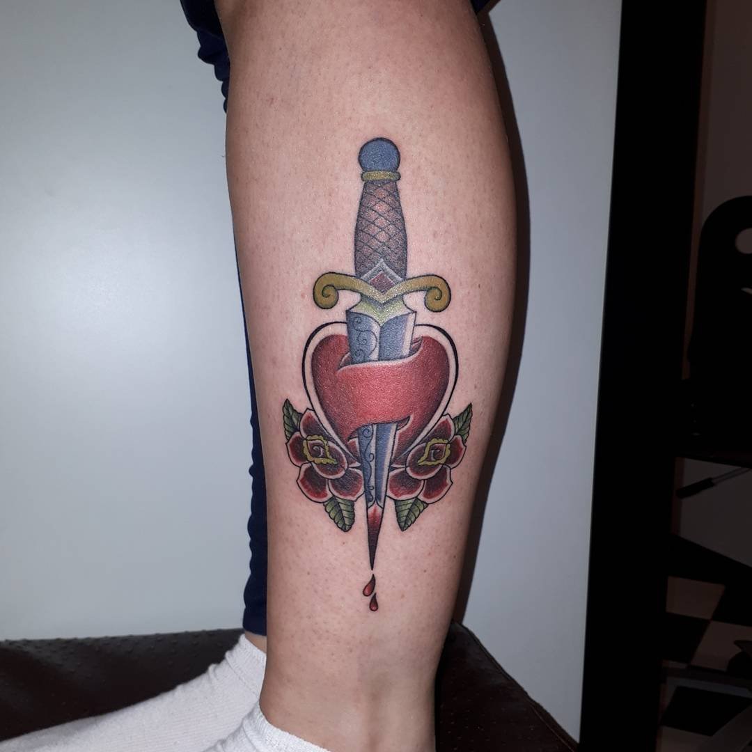 Dagger Heart Tattoo