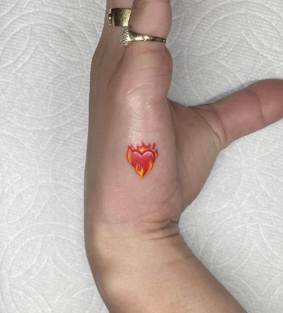 Red Heart Design Tattoo