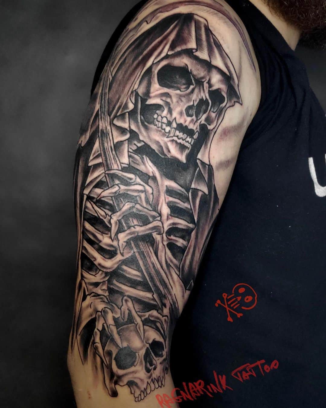 skull sleeve tattoo ideas