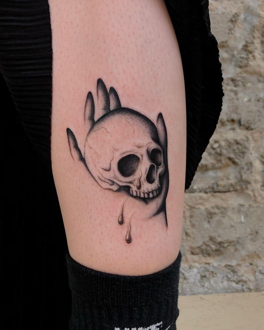 Small skull tattoo idea