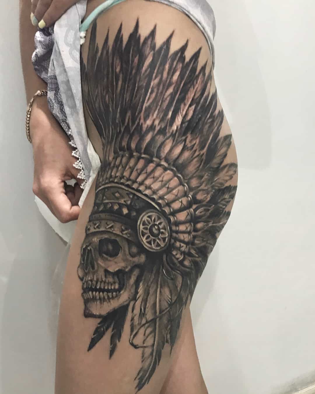 traditional skull tattoo