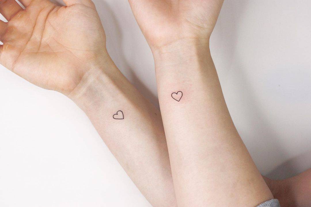 Small Heart Outline Temporary Tattoo (Set of 3) – Small Tattoos