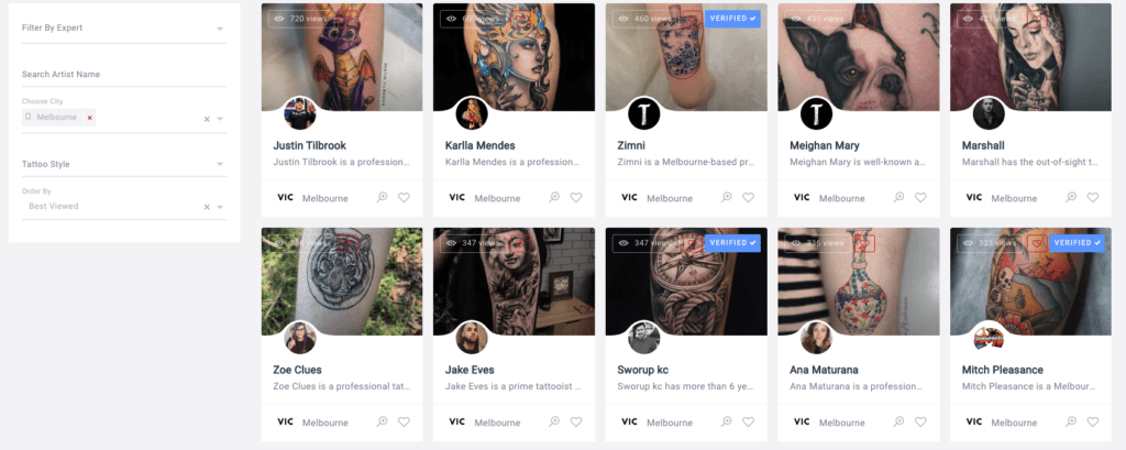tattoo artists from Melbourne