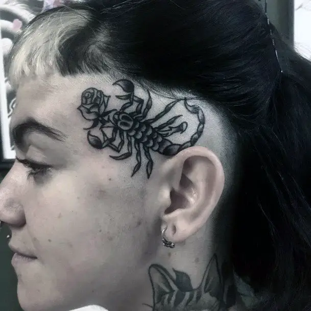 Head scorpion tattoo