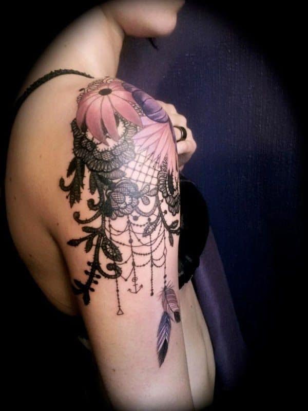 Big Dreamcatcher Tattoo on Shoulder  Best Tattoo Ideas Gallery