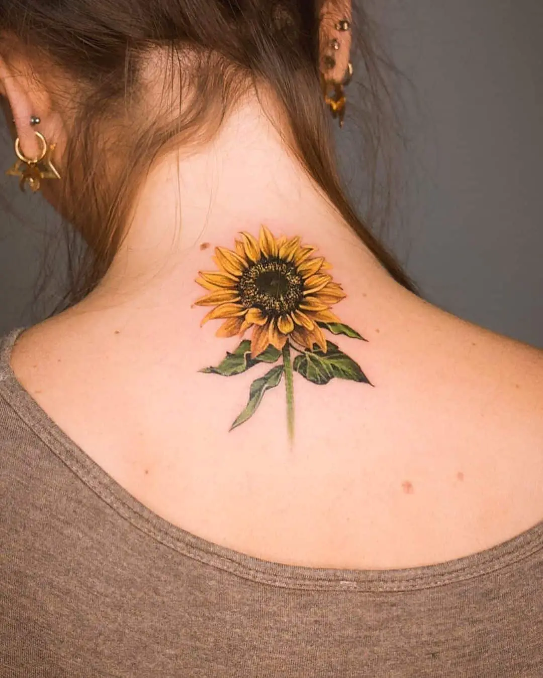 Sunflower Tattoo on Back