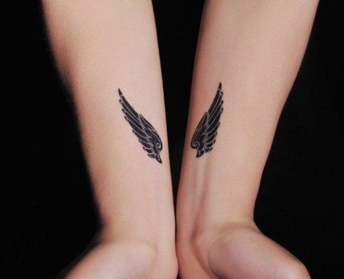 Black work Wings Tattoos