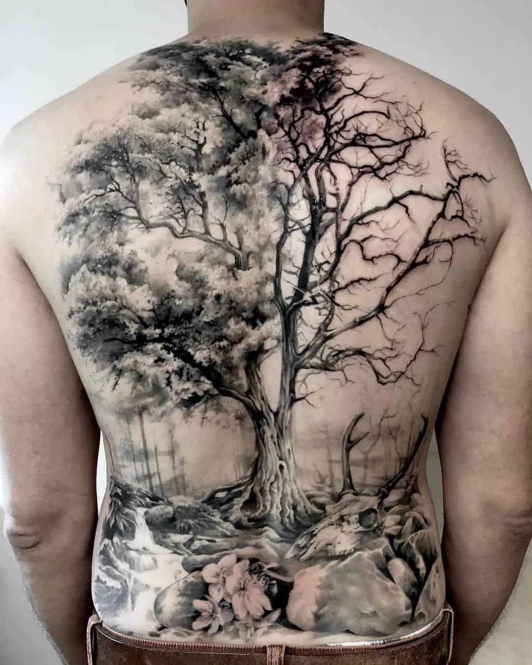 Amazing full back tattoo by tatamata.de