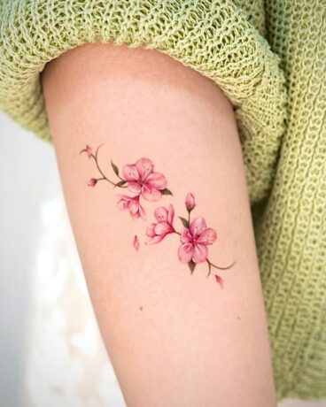 Beautiful cherry blossom tattoo by o.ri tattoo