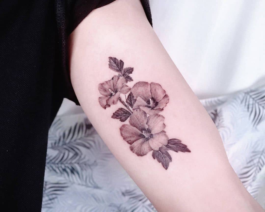 Beautiful flower tattoo by perai tattoo