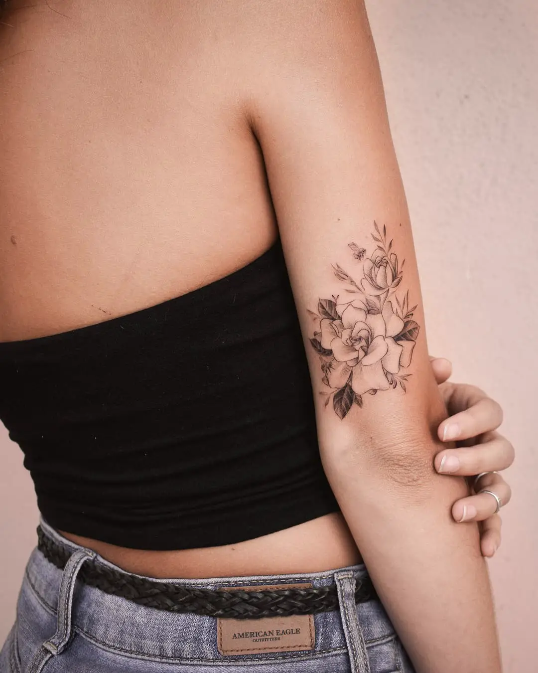 Beautiful gardenia tattoo on arm by bryan.gee