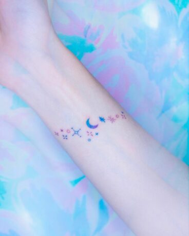 Cartoon Star tattoo on arm sleeve by tattooist chio