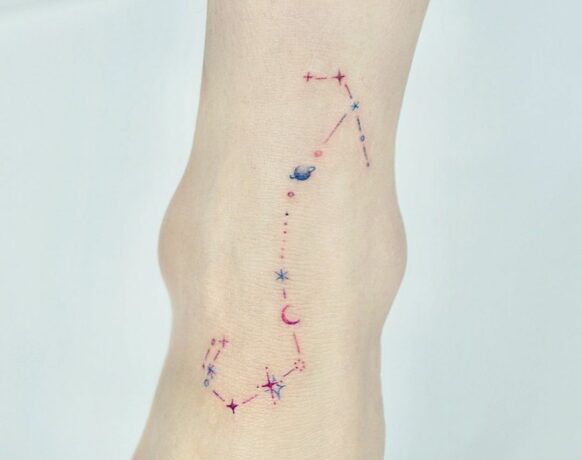Cute star constellation tattoo by wiseink tattoostudio