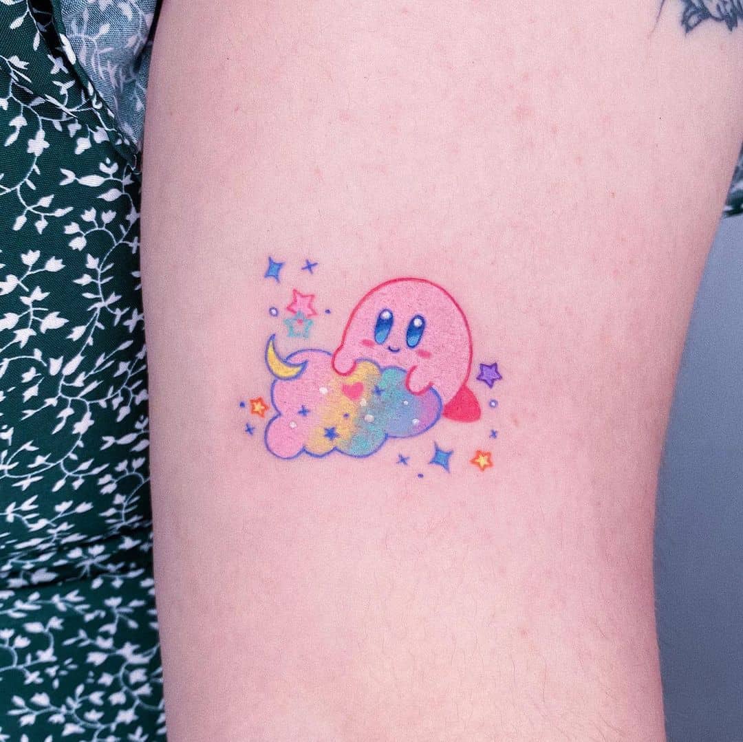 1 Gamer  Anime Tatts on Instagram kirby tattoo done by  88worldcokr To submit your work use the tag gamerink And dont forget  to share our page too sponsoredartist