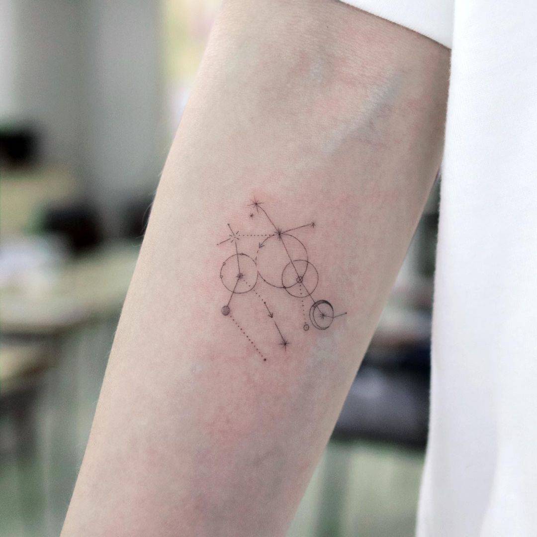 Fineline Star Constellation tattoo by tattooist won