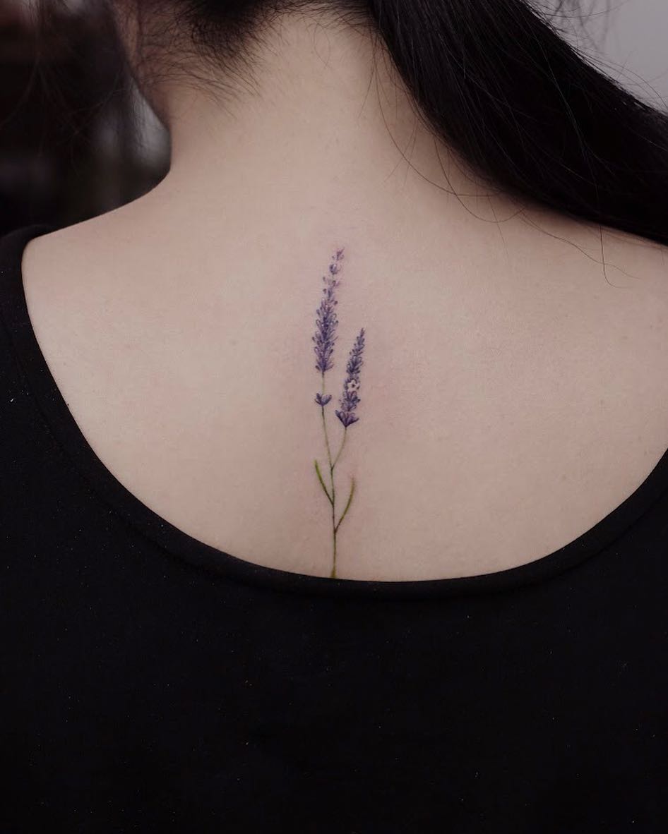 Lavender Flower tattoo by giangtran.recycle