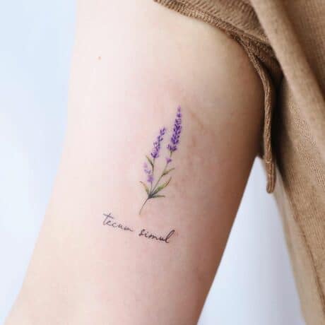 Lavender tattoo by vane.tattoo