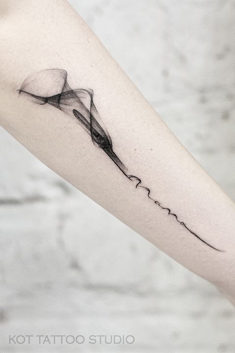 Beautiful abstract geometric tattoo on arm sleeve