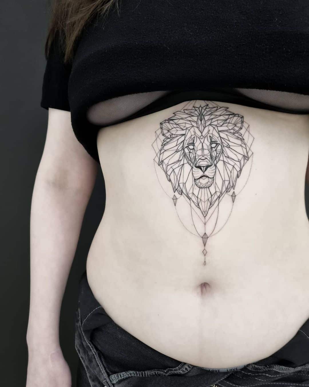 Beautiful lion tattoo by crystal ink