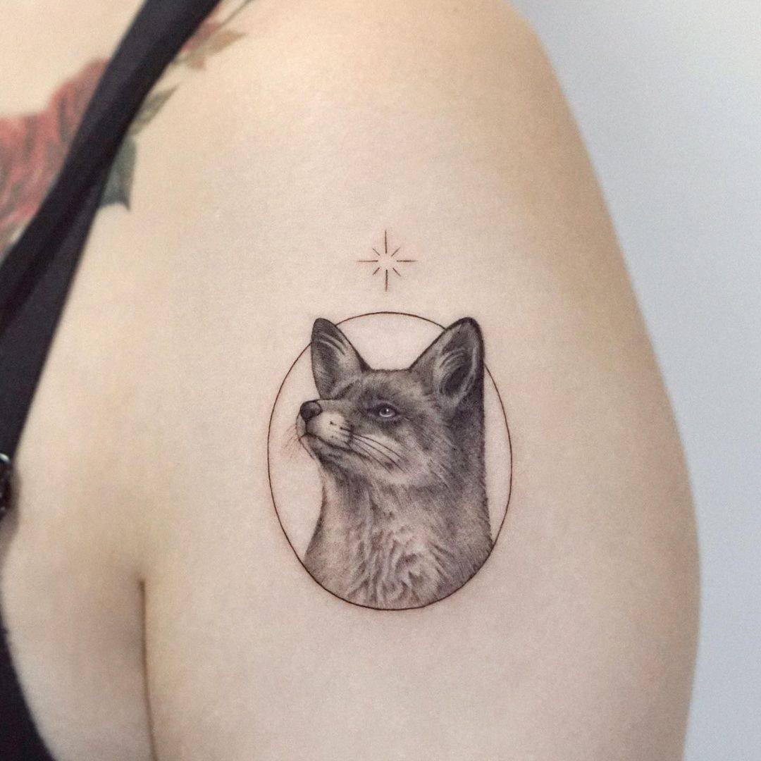 Fox tattoo design by sia tattooer