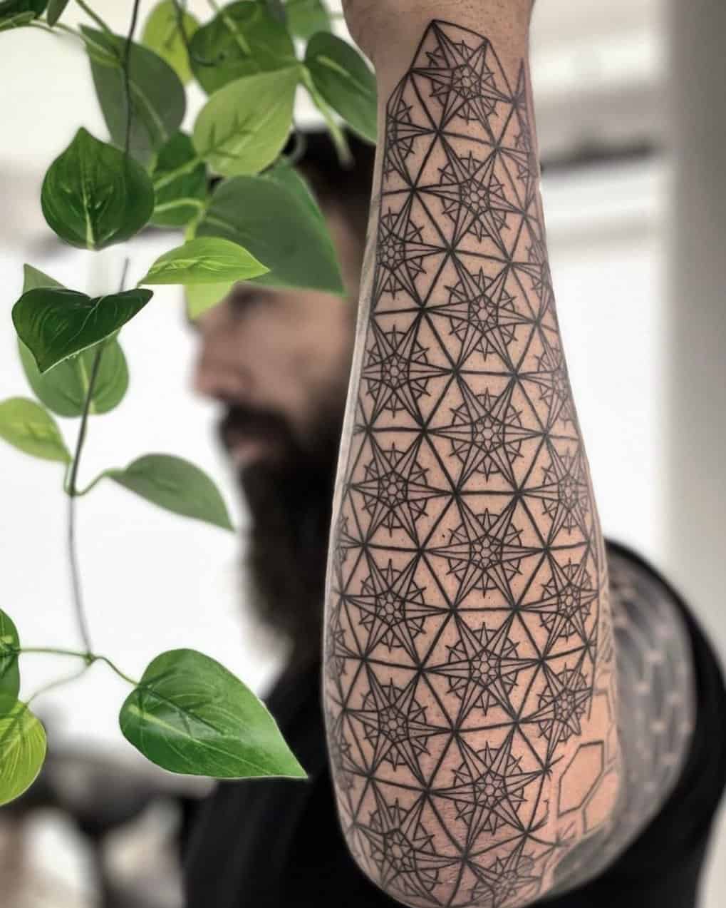 Mandala geometrci tattoo in lower arm by geometrip small