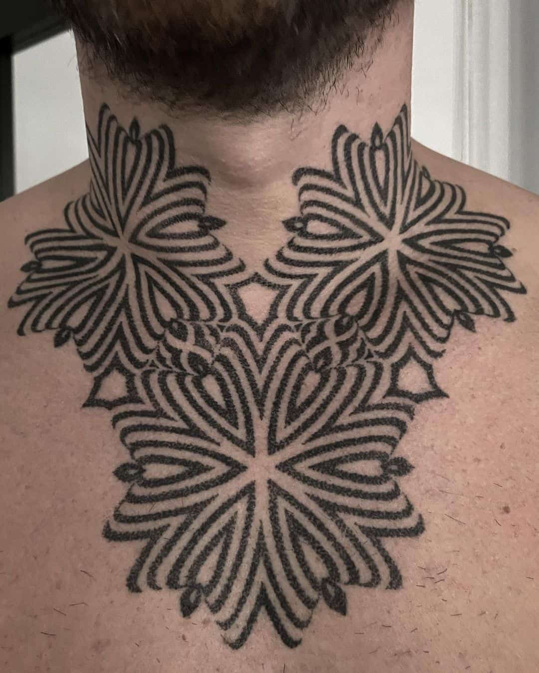 Simple neck tattoo design by marijanacafaro