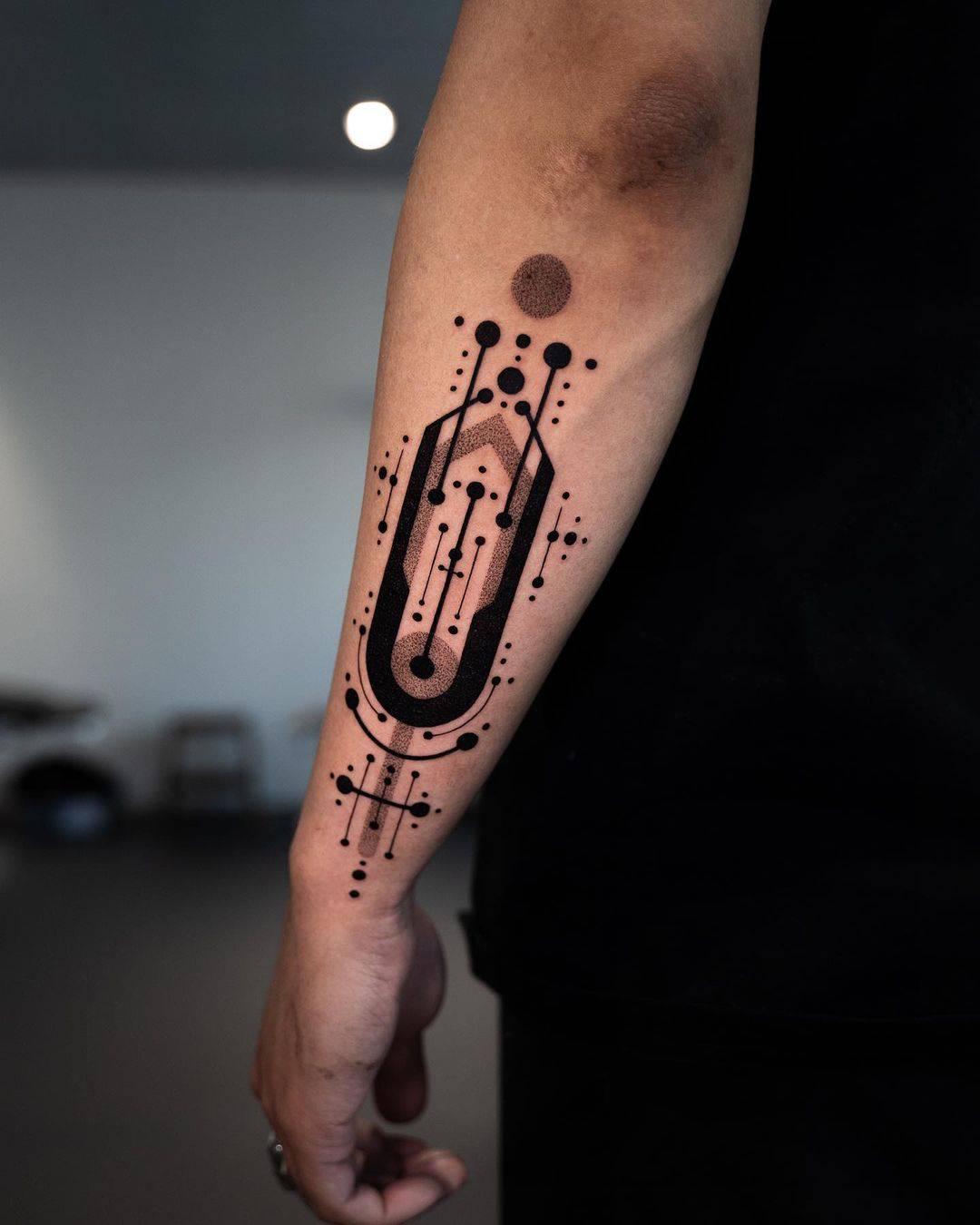 Unique geometrci tattoo design by bunker collective