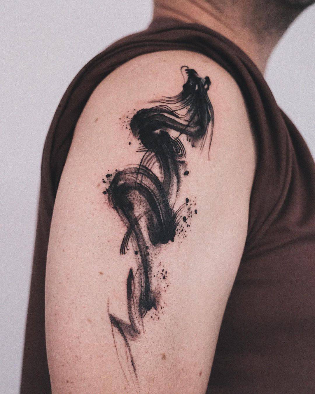 Amazing Dragon abstract tattoo by who is ryu
